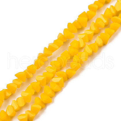 Opaque Solid Color Glass Beads Strands GLAA-N052-01-A04-1