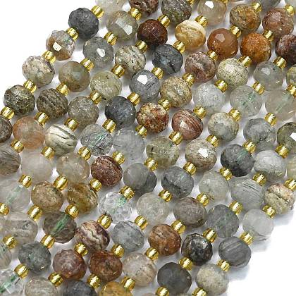 Natural Lodolite Quartz Beads Strands G-K389-E37-01-1