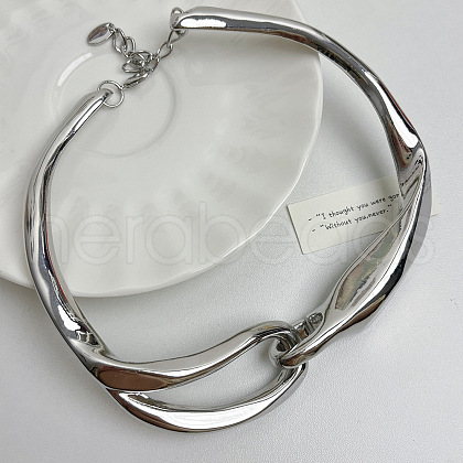 Exaggerated Style Alloy Knot Choker Necklaces FS-WG05827-02-1