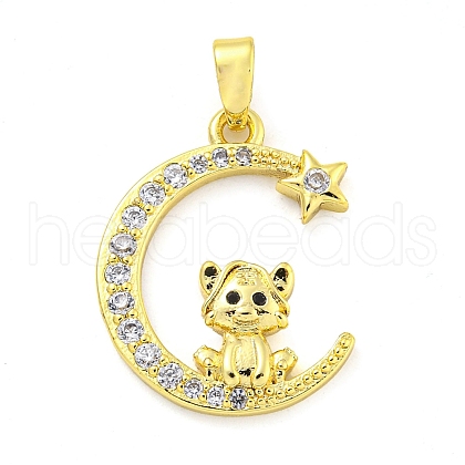 Brass Micro Pave Clear Cubic Zirconia Pendant FIND-Z044-03K-1