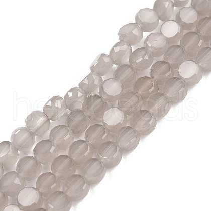 Transparent Imitation Jade Glass Beads Strands GLAA-N052-05A-B05-1