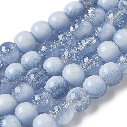 Crackle Glass Beads Strands X1-GLAA-U001-8mm-14-1