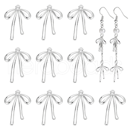 BENECREAT 5 Pairs Brass Micro Pave Clear Cubic Zirconia Pendants FIND-BC0013-49-1