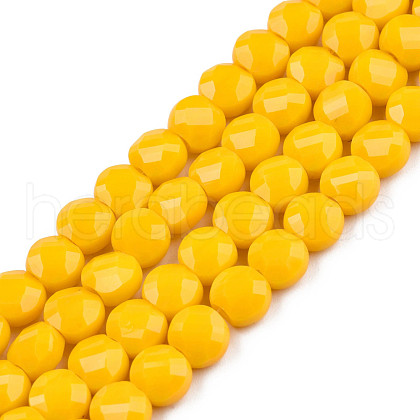 Opaque Solid Color Glass Beads Strands GLAA-N052-06-A04-1