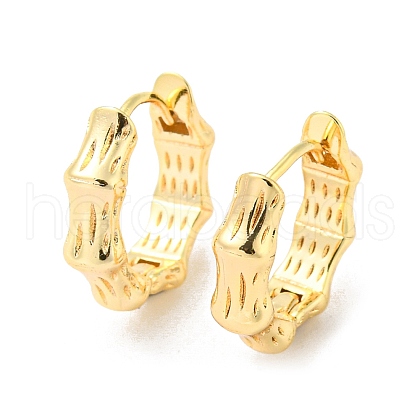 Bamboo Brass Hoop Earrings EJEW-Q792-01G-1