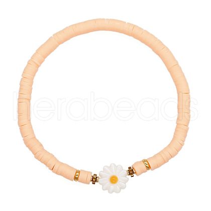 Bohemian Vacation Style Handmade Polymer Clay Heishi Beads Stretch Bracelets ZJ5032-1-1