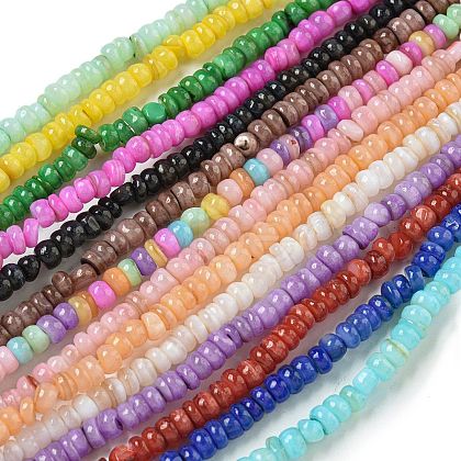 Dyed Natural Freshwater Shell Beads Strands BSHE-G039-07-1