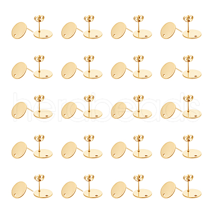 Unicraftale 25 Pairs 304 Stainless Steel Stud Earring Findings STAS-UN0059-86-1