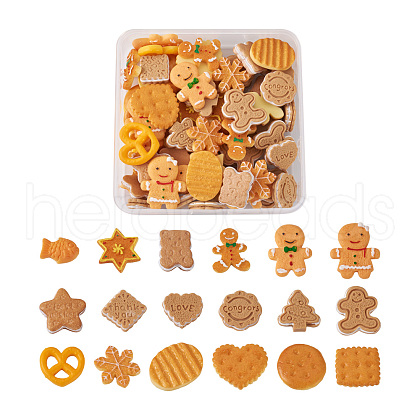 90pcs 18 Style Resin Cabochons CRES-TA0001-10-1