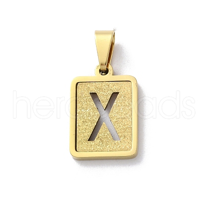 304 Stainless Steel Alphabet Pendants STAS-S152-01G-X-1