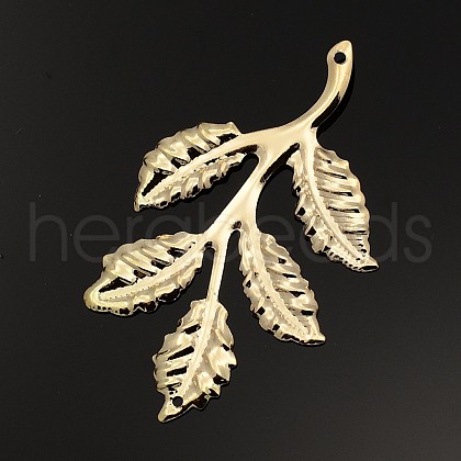 Iron Leafy Branch Filigree Big Pendants IFIN-P003-06-1