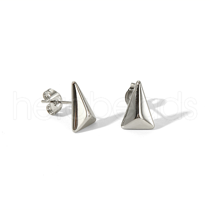 Fashionable Stainless Steel Triangle Stud Earrings PU6903-2-1