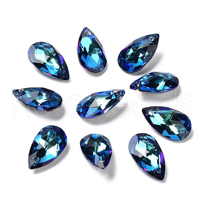 Faceted K9 Glass Rhinestone Charms RGLA-F053-B-001BB-1