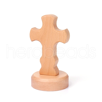 Easter Theme Wood Cross Display Decoration PW-WG79510-04-1