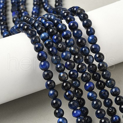 Natural Tiger Eye Beads Strands G-F591-18-6mm-01-1
