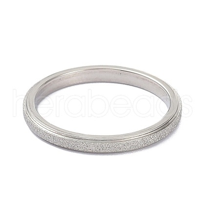 Non-Tarnish 2mm Matte Plain Dome Finger Ring for Girl Women RJEW-C012-01E-P-1