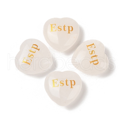 Natural Quartz Crystal Heart Engraving MBTI Figurines Statues for Home Office Desk Decorations X1-G-K353-05J-1
