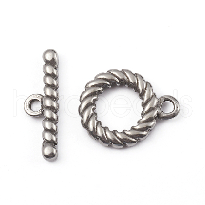 Non-Tarnish 304 Stainless Steel Toggle Clasps STAS-D170-03P-1