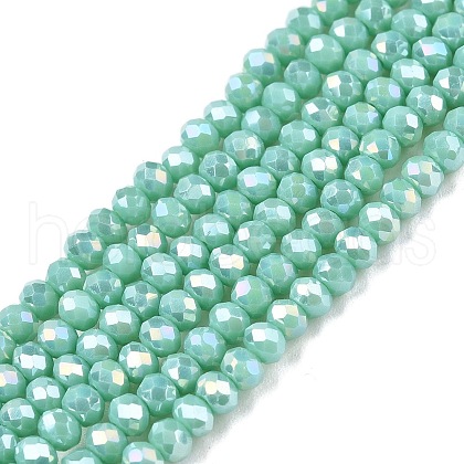 Electroplate Glass Beads Strands EGLA-A044-P2mm-B14-1