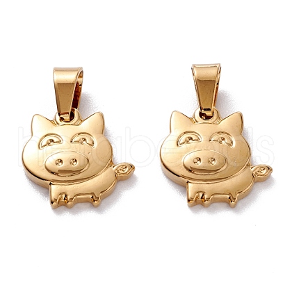 304 Stainless Steel Pendants STAS-J036-154G-1