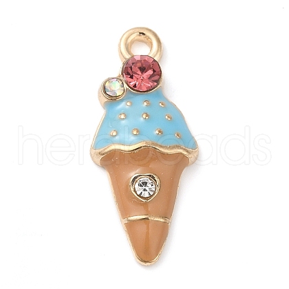 Light Gold Plated Alloy Enamel Pendants ENAM-U001-02D-KCG-1