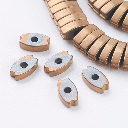 Vacuum Plating Electroplate Non-magnetic Synthetic Hematite Beads Strands G-F534-F03-1