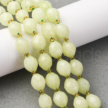 Natural White Jade Beads Strands G-D305-B01-01O-1