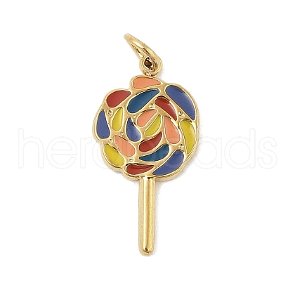 304 Stainless Steel Enamel Pendants STAS-U044-02A-G-1