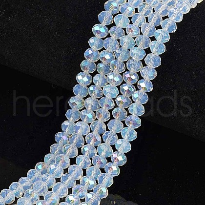 Electroplate Glass Beads Strands EGLA-A034-J8mm-L07-1