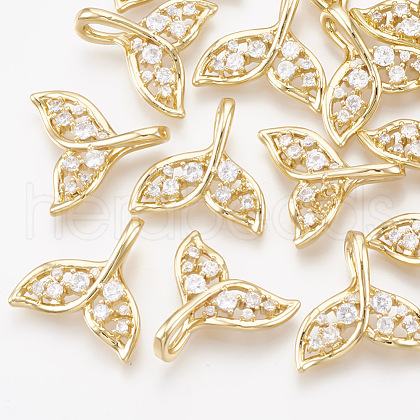 Brass Cubic Zirconia Pendants KK-T035-35-1