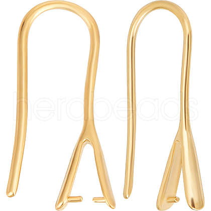 Beebeecraft 30Pcs Rack Plating Brass Earring Hooks KK-BBC0014-11-1