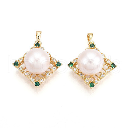 Natural Cultured Freshwater Pearl Pendants PEAR-N020-07O-1