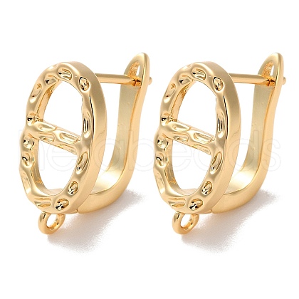 Brass Hoop Earrings Findings KK-B105-04G-1