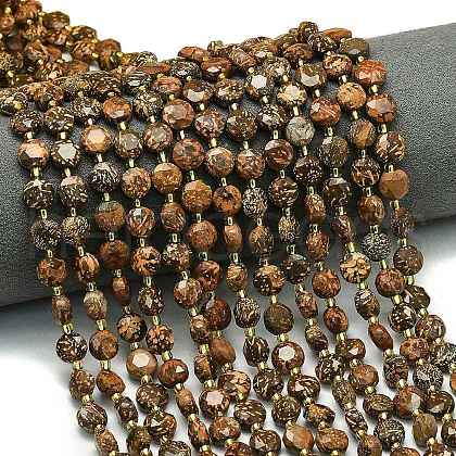 Natural Starburst Jasper Beads Strands G-C116-A40-02-1
