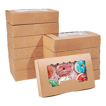 Folding Kraft Paper Mini Cake Boxes CON-WH0106-07-1