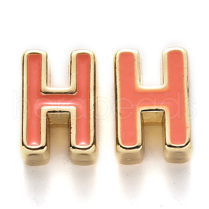 Rack Plating Alloy Enamel Beads ENAM-S122-033H-NR-1