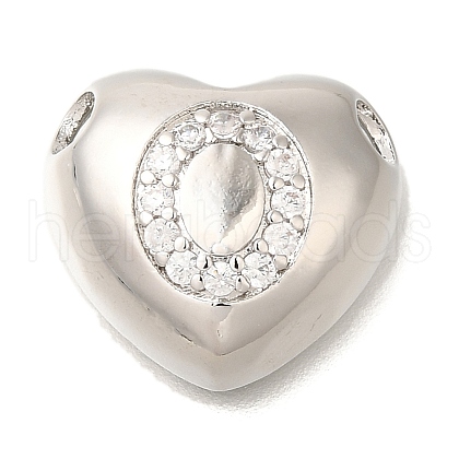 Rack Plating Brass Micro Pave Cubic Zirconia Pendants KK-I722-04P-O-1