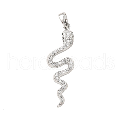Brass Micro Pave Cubic Zirconia Pendants KK-R227-05P-1