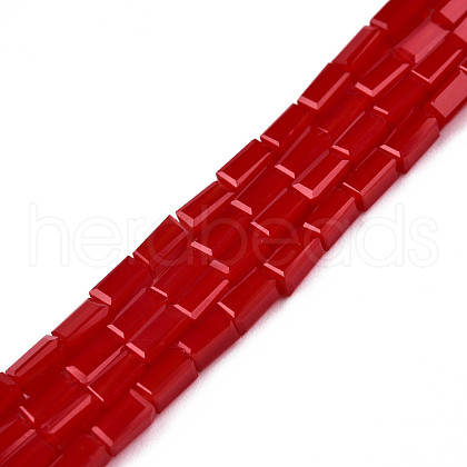 Opaque Solid Color Glass Beads Strands GLAA-N052-03-A02-1