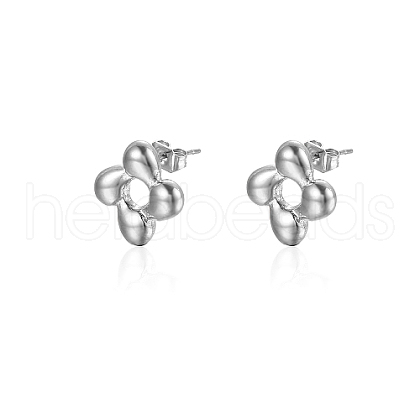 304 Stainless Steel Stud Earrings for Women FU8032-2-1