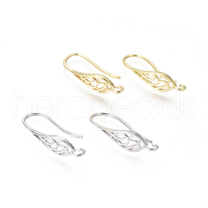 Brass Earring Hooks KK-G374-11-1