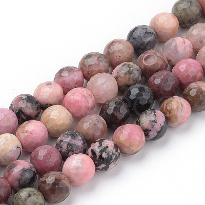 Natural Rhodonite Beads Strands G-Q462-108-4mm-1