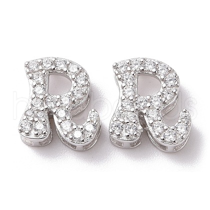 925 Sterling Silver Micro Pave Cubic Zirconia Beads STER-Z005-15P-R-1