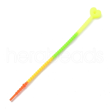 Heart Silicone Cable Ties SIL-T057-01O-1