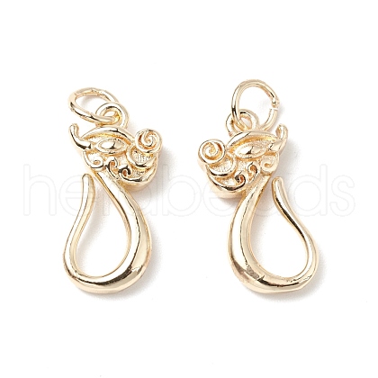 Rack Plating Brass Hook Clasps KK-WH0060-06G-1