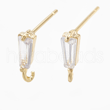 Brass Stud Earring Findings X-KK-S348-118-1