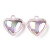 AB Colors Plated Transparent Plastic Pendants TACR-Q277-01-2