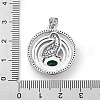 Brass Micro Pave Cubic Zirconia Pendants KK-K354-17P-3