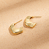 Vintage C-Shaped Stainless Steel Stud Earrings BC9200-5