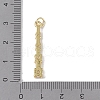 Rack Plating Brass Micro Pave CLear Cubic Zirconia Pendants KK-E110-13G-3